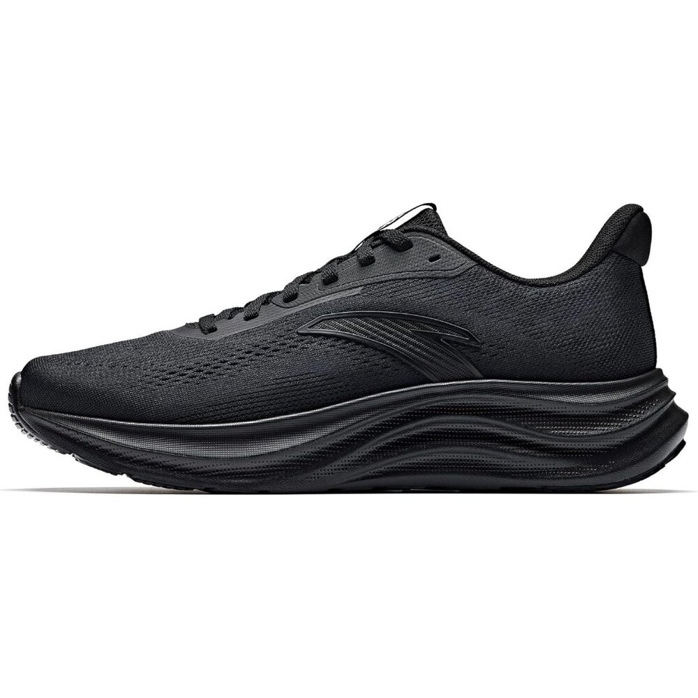 Men’s All Black Comfortable Running Trainers Jogging Walking Athletic Shoes - Picture 1 of 7